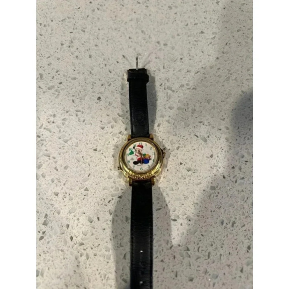 Vtg Lorus Mickey Mouse Christmas Musical Watch Plays Jingle Bells Untested sh‎ main image 4